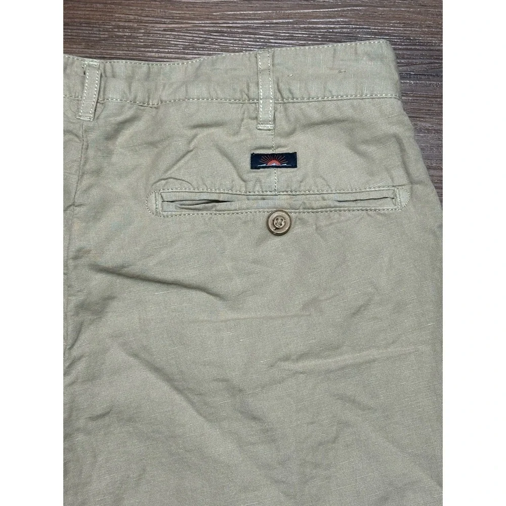 Faherty Relaxed Chino Khaki Everyday Summer Linen Blend Shorts Men's Sz 28